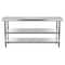 Amgood 30 in. x 60 in. Stainless Steel Table With Two Undershelves AMG WT-3072-2SH - alternate 1